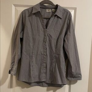 Riders by Lee Women's Striped Button Down Shirt